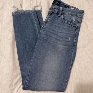 Lucky Brand Lolita Skinny Ankle Cropped Jeans with Distressed Hem